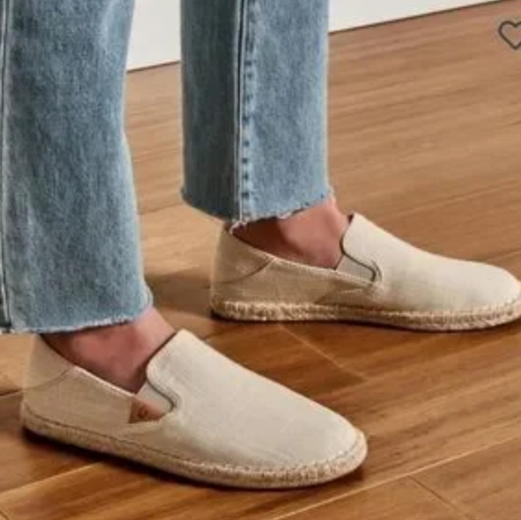 Olukai Women Kaula Pa'a Kapa Tapa linen Espadrille Loafer Slip on shoes sz 9 - Picture 1 of 11